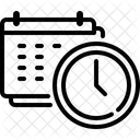 Hora E Data Calendario Programacao Ícone