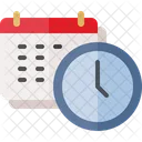 Hora E Data Calendario Programacao Ícone
