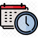 Hora E Data Calendario Programacao Ícone