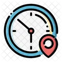 Hora E Local Hora Relogio Ícone