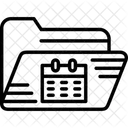 Calendrier Dossier Fichiers Icône