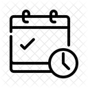 Horaire Calendrier Heure Icône