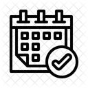 Calendario Controles De Calidad Planificado Icono