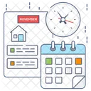 Horario Horario Calendario Icono