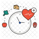 Horario Das Refeicoes Nutricao Fitness Ícone