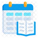 Horario De Aula Programacao Calendario Academico Ícone