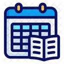 Horario De Aula Programacao Calendario Academico Ícone
