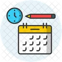 Horario De Aula Horario Horario Ícone