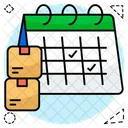 Calendario De Entrega Planificador De Entrega Paquetes Icon