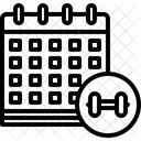Horario De Ginastica Horario De Treino Horario De Condicionamento Fisico Ícone