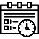 Horario De Trabalho Plano De Tarefas Rotina Diaria Ícone
