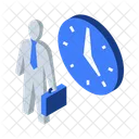 Horario De Trabalho Funcionario Horario Icon