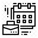 Negocios Calendario Plano Icon