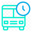 Onibus Relogio Horario Escolar Ícone