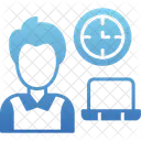 Horas De Trabalho Trabalho Remoto Horas Ícone