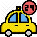 Horario Taxi Servicio Icono