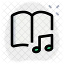 Offenes Buch Musik Symbol