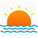Horizon Sea Sun Icon