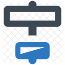Horizontal align objects  Icon
