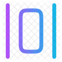 Horizontal ausrichten  Symbol