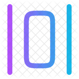 Horizontal ausrichten  Symbol