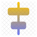 Horizontal Zentriert Ausrichten Zentriert Ausrichtung Symbol