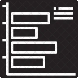 Horizontal bar graph  Icon