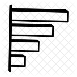 Horizontal Bar Graph  Icon