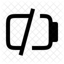 Horizontal Battery Disconnected  Icon