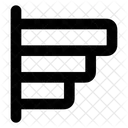 Horizontal Decreasing Bar Chart Horizontal Loss Chart Horizontal Loss Graph Icon