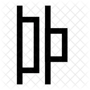 Horizontal Distribute Center Icon