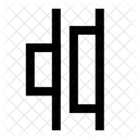 Horizontal Distribute Center Icon