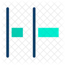 Horizontal Distribute Left Align  Icon