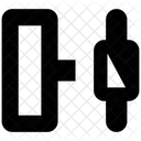 Horizontal distribute object  Icon