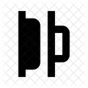 Horizontal Distribution Left  Icon