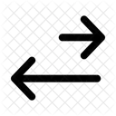 Horizontal Down Left Arrow Navigation Navigate Icon