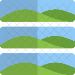 Horizontal image grid  Icon