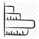 Horizontal Line Graph Bar Chart Data Analytics Icon