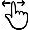 Horizontal Scroll Finger Hand Icon