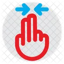 Horizontal Scroll Finger Hand Icon