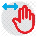 Horizontal Scroll Finger Hand Icon
