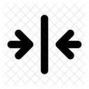 Horizontal zentriert ausrichten  Symbol