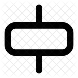 Horizontal zentriert ausrichten  Symbol