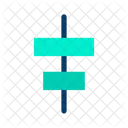 Horizontal zentriert ausrichten  Symbol