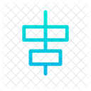 Horizontal zentriert ausrichten  Symbol