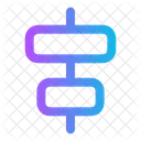 Horizontal zentriert ausrichten  Symbol