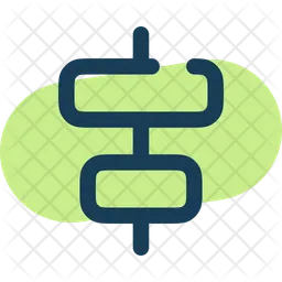 Horizontal zentriert ausrichten  Symbol