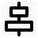 Horizontal Ausrichten Zentrieren Symbol