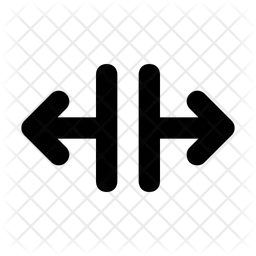 Horizontal zentriert ausrichten  Symbol