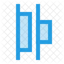 Horizontal Verteilen Zentrieren Symbol